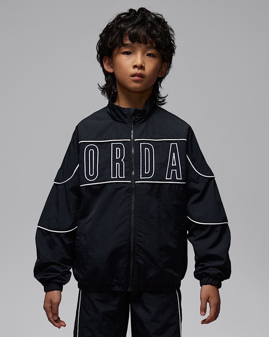Jordan 大童运动夹克 - 黑