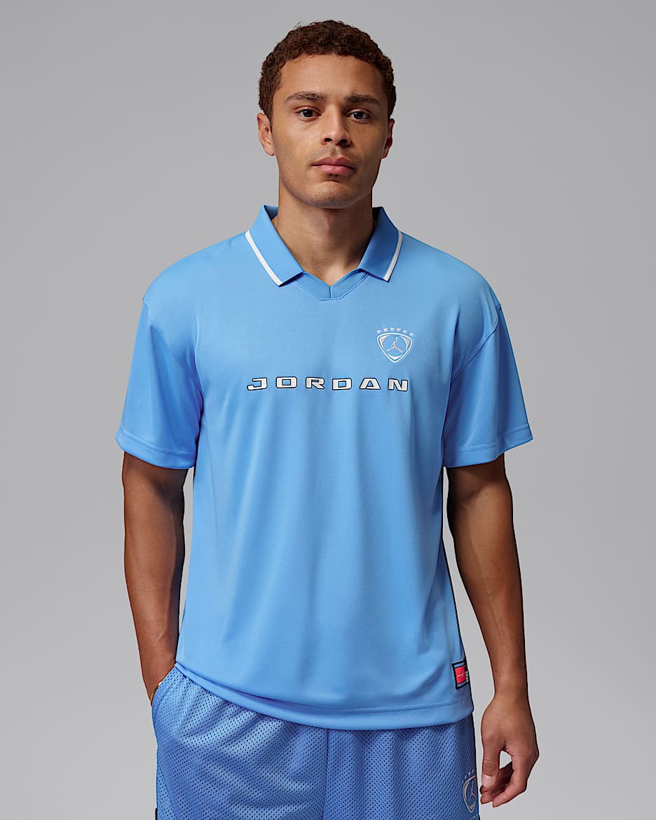 Jordan Brooklyn 男子短袖上衣 - 大学蓝
