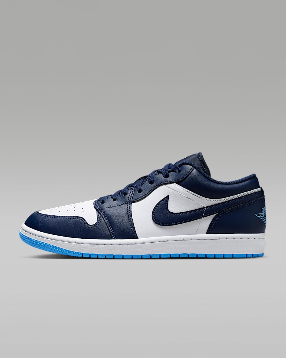 Air Jordan 1 Low 男子运动鞋 - 深藏青/白色/大学蓝