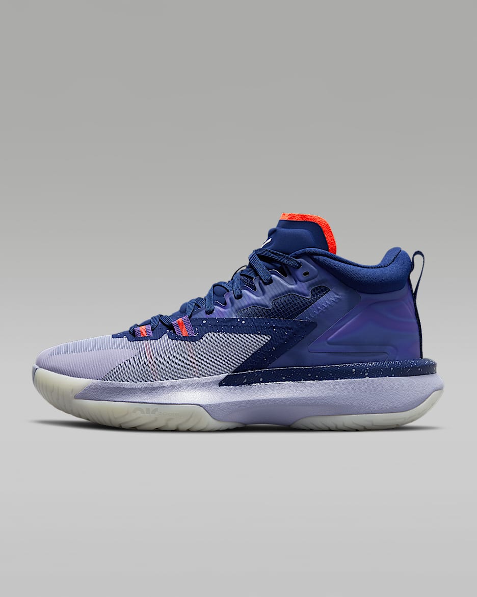 Jordan Zion 1 PF 男子篮球鞋 - 空间蓝/热情紫/薄雾灰蓝/亮深红
