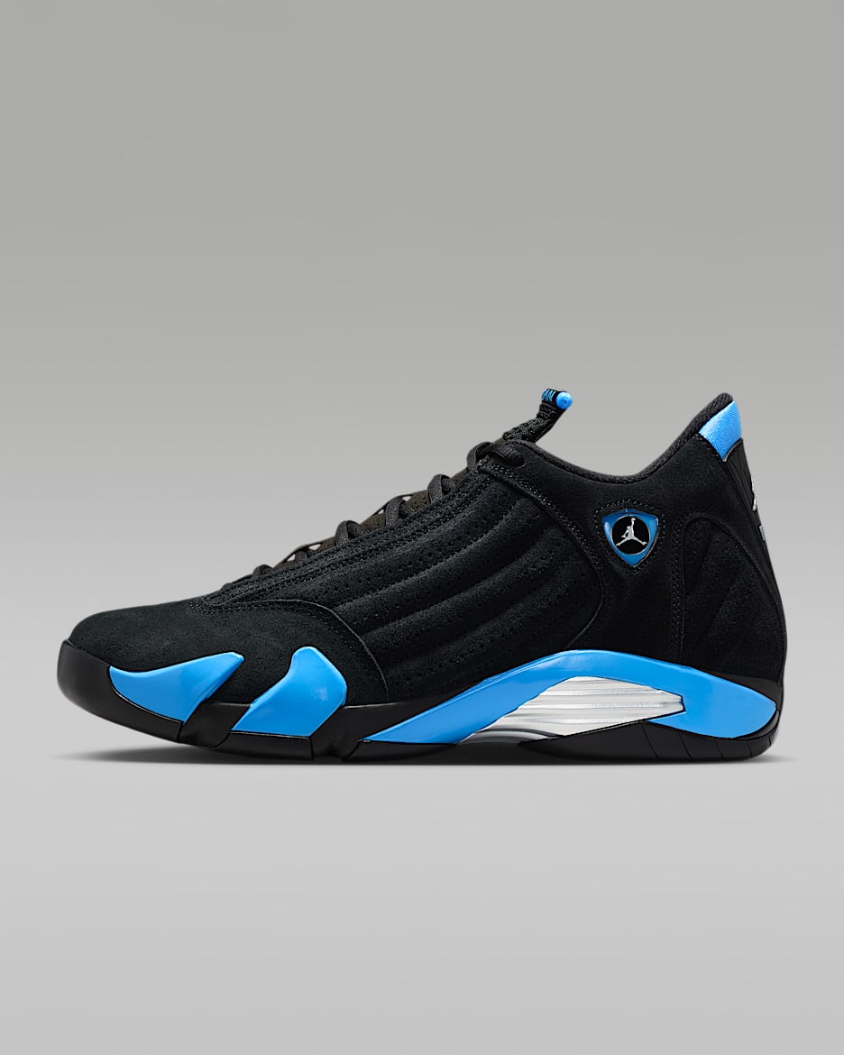 Air Jordan 14 Retro 复刻男子运动鞋 - 黑/大学蓝/金属银/白色