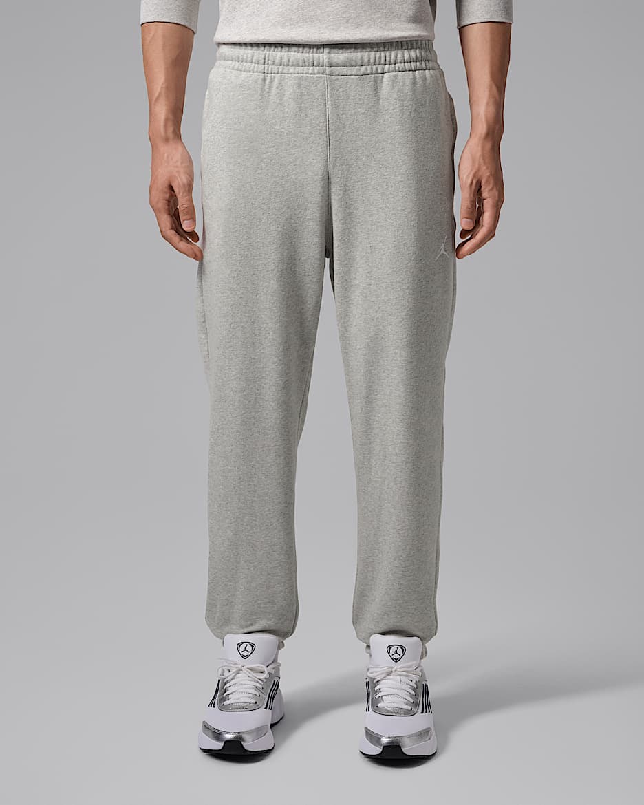 Jordan Sport Crossover Dri-FIT 男子速干针织长裤 - 麻灰/白色