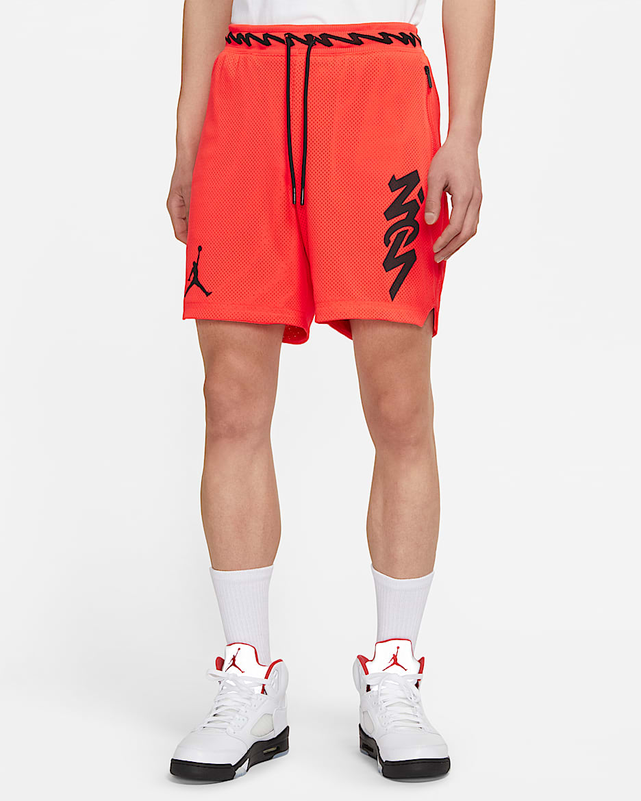 Jordan Dri-FIT Zion Mesh 男子短裤 - 亮深红/黑