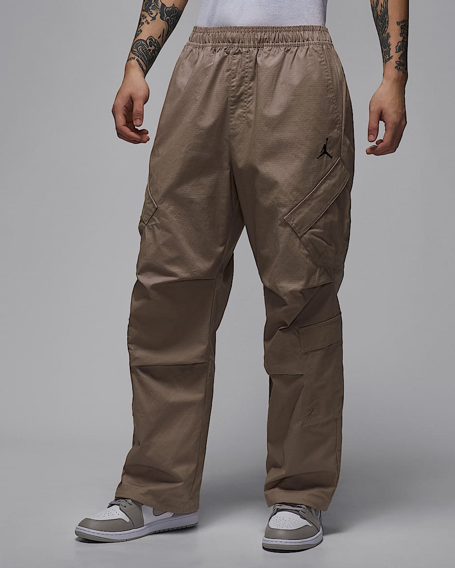 Jordan Flight 男子机能风长裤 - 卡其/黑
