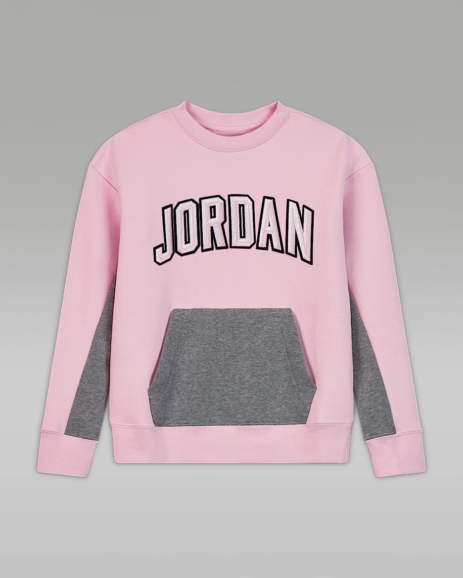 Jordan 大童（女孩）圆领上衣 - 泡沫粉