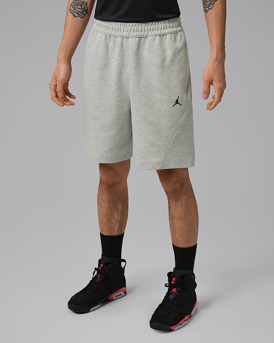 Jordan Sport Hoop Fleece 男子速干短裤 - 麻灰/淡灰/黑