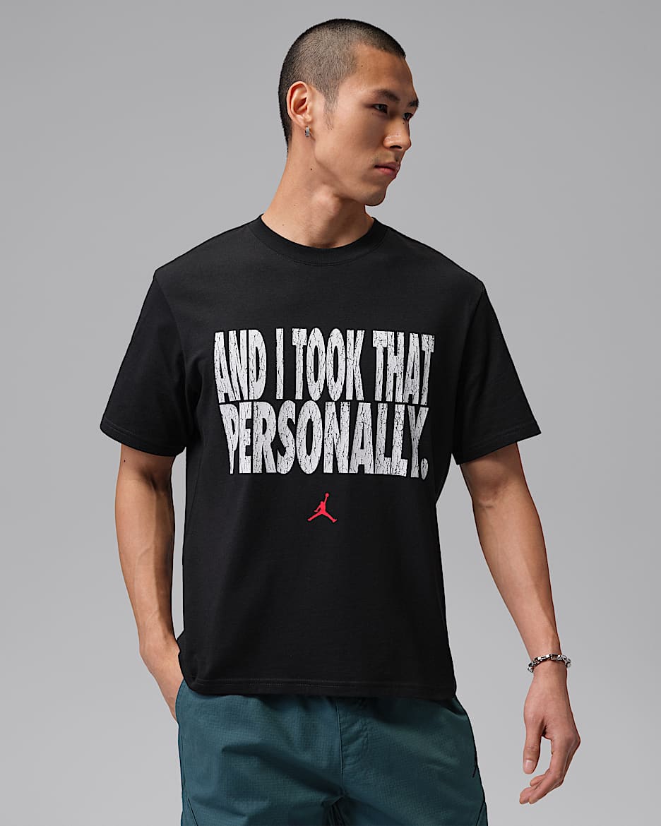 Jordan Sport Dri-FIT 男子速干T恤 - 黑/白色/大学红