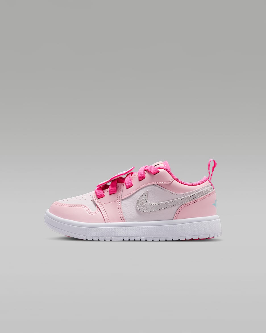 Jordan 1 Low Alt SE 幼童运动鞋 - 霞光粉/樱粉/超级橙/浅绿