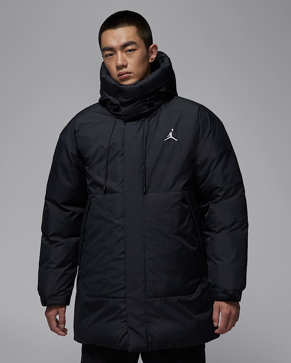 Jordan Flight 男子拒水羽绒外套 - 黑/白色