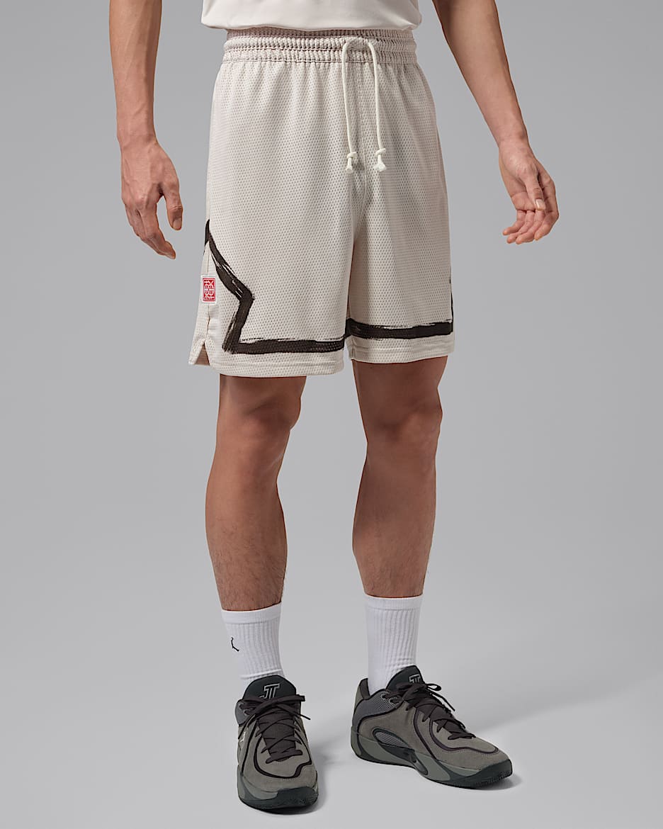 Jordan Sport Dongdan Dri-FIT Diamond 下站东单男子速干短裤 - 浅土褐/丝绒棕/帆白/大学红