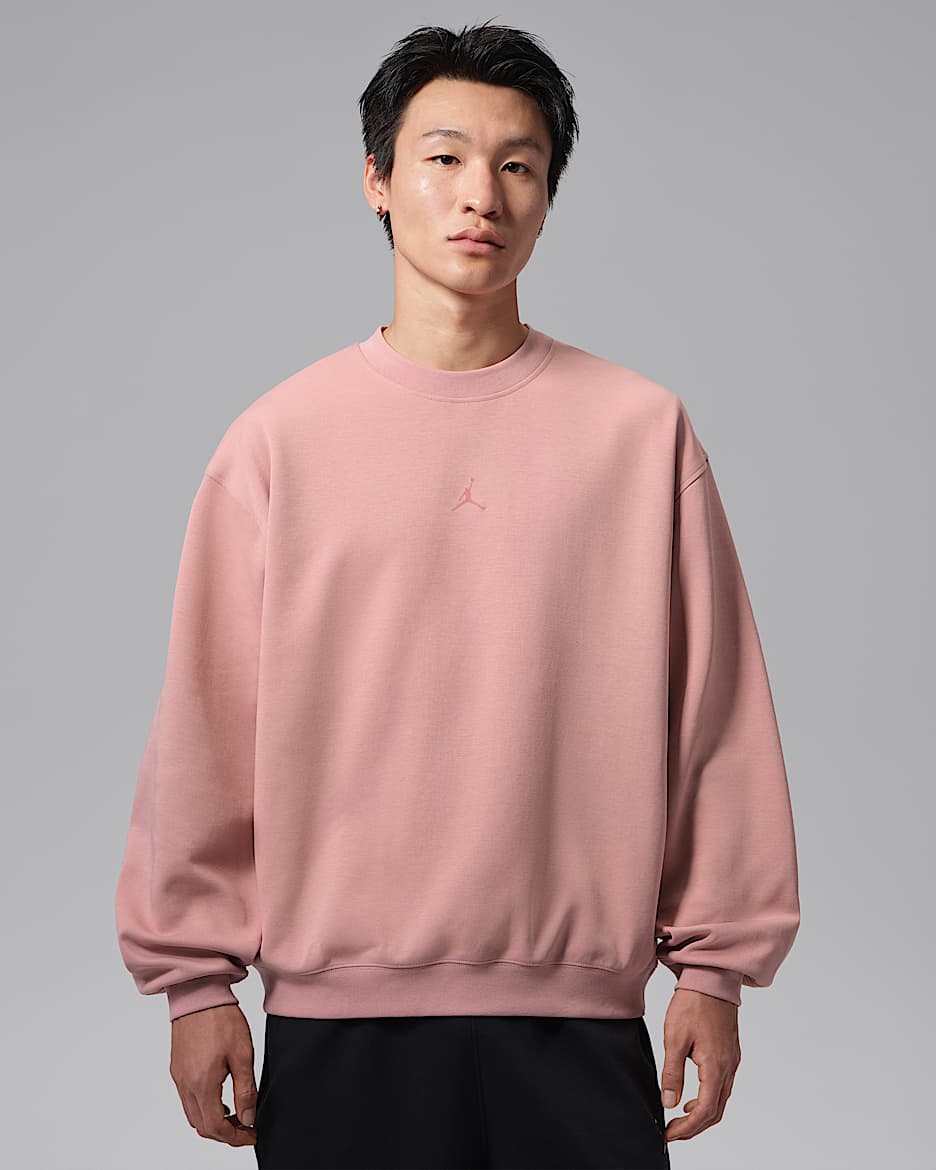 Jordan Sport Hoop Fleece Dri-FIT 男子速干圆领运动衫 - 锈粉