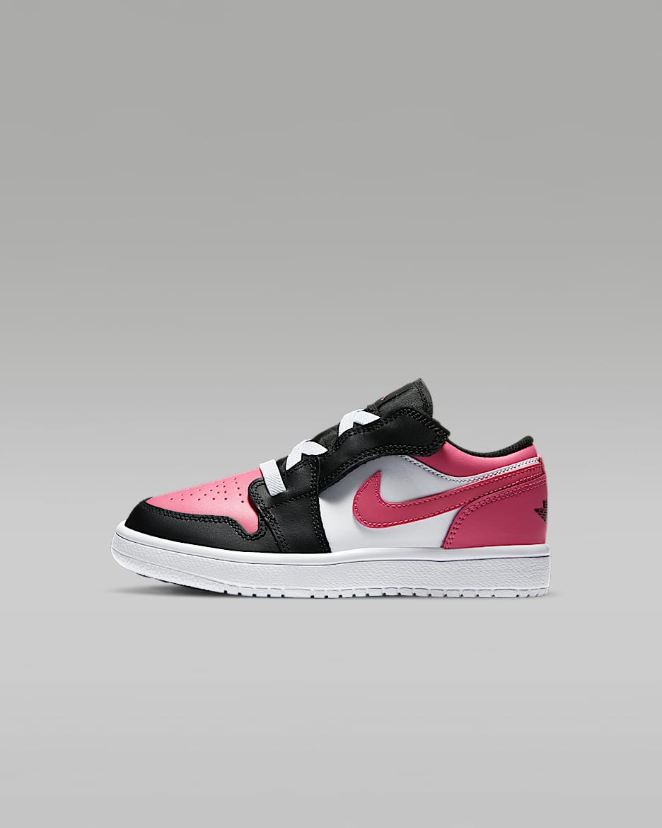 Jordan 1 Low Alt (PS) 幼童运动童鞋 - 白色/黑/亚紫粉