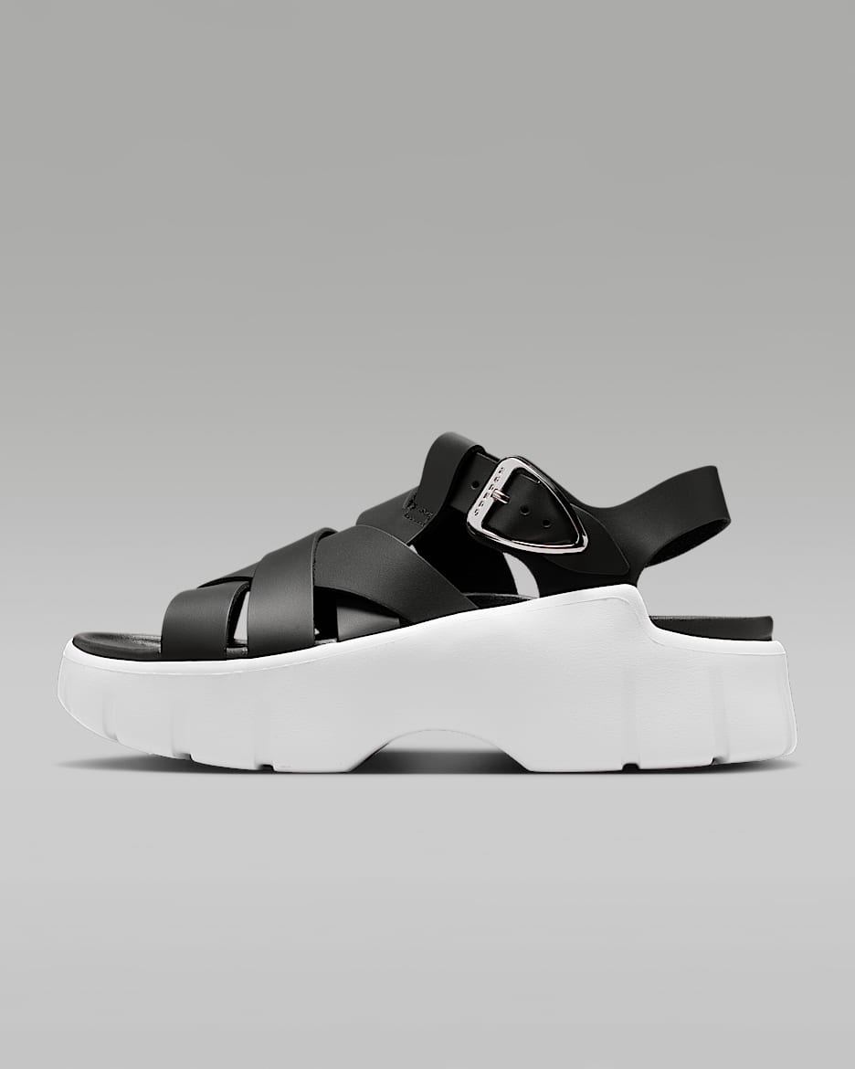 Jordan Willow 女子凉鞋 - 黑/白色/金属银