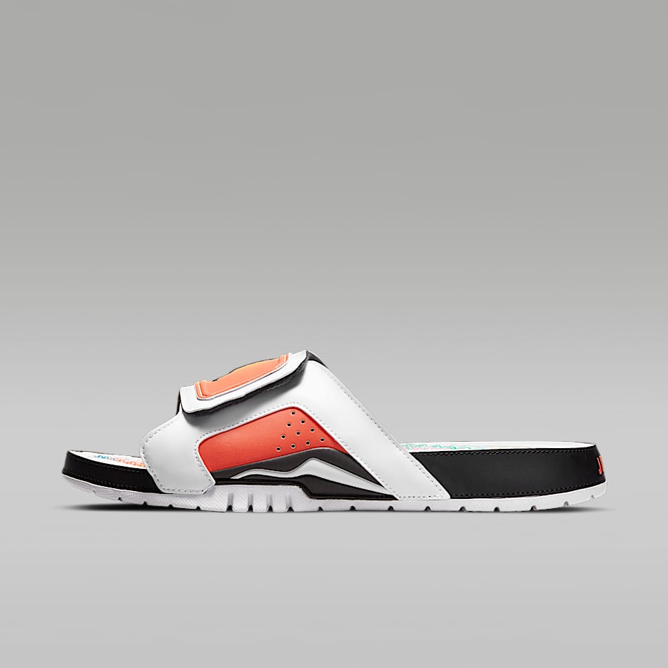 Jordan Hydro VI Retro 男子拖鞋 - 白色/黑/亮深红/白色
