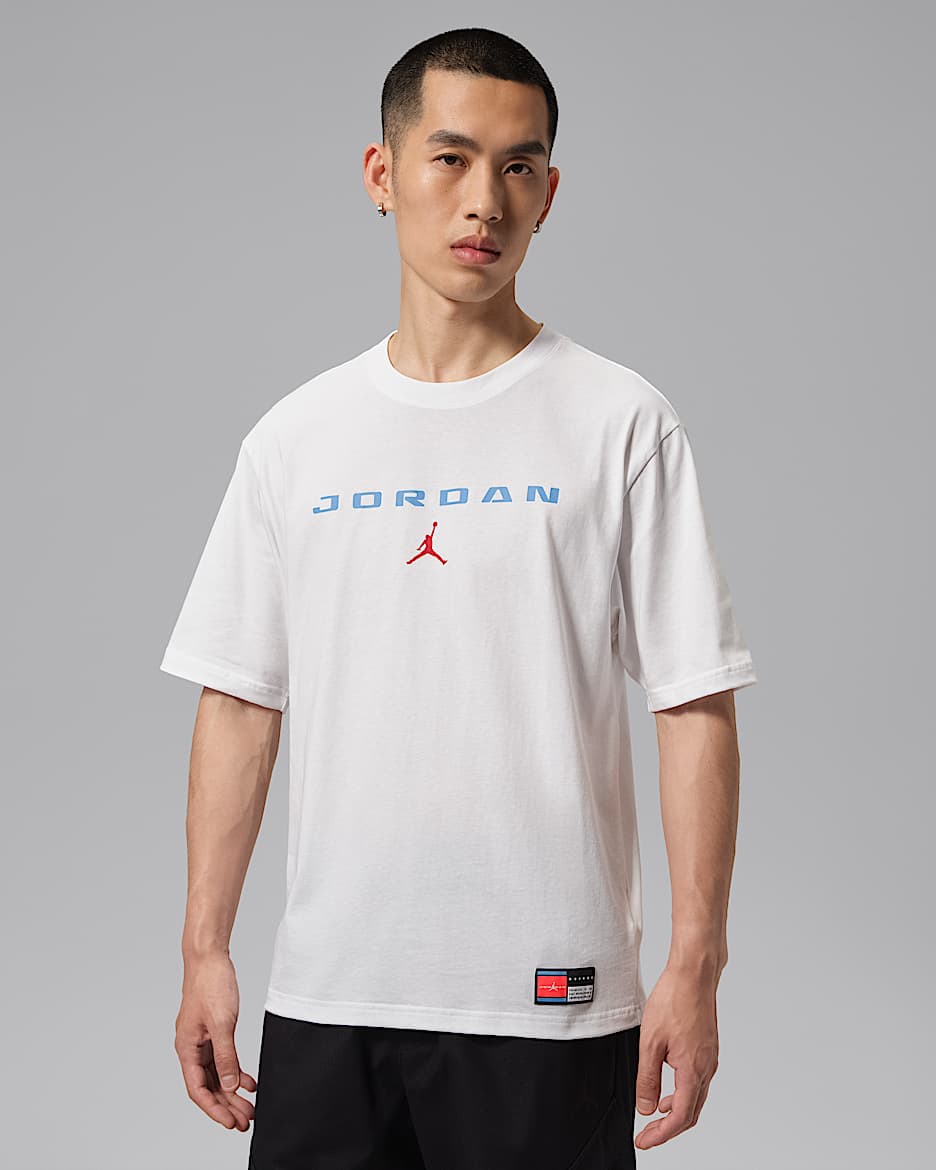 Jordan Brooklyn 男子印花短袖T恤 - 白色
