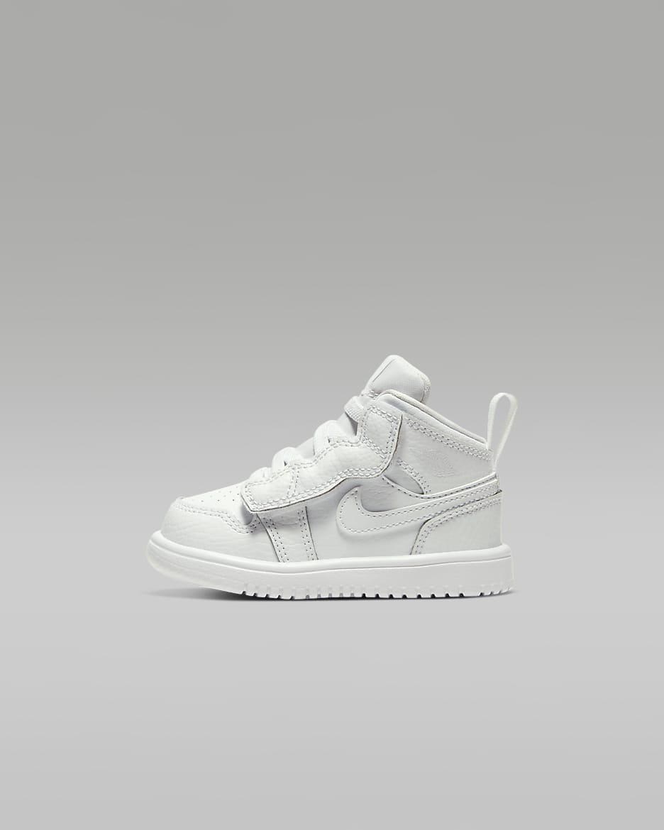 Jordan 1 Mid Alt (TD) 婴童运动童鞋 - 白色/白色/白色/白色
