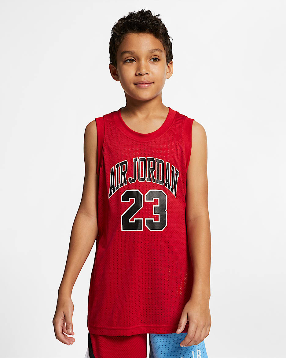 Air Jordan Dri-FIT 大童(男孩)球衣 - 健身红