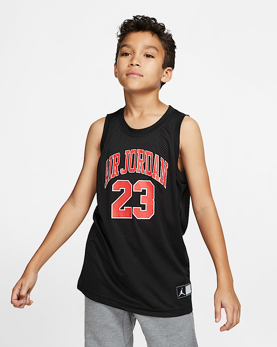 Air Jordan Dri-FIT 大童(男孩)球衣 - 黑