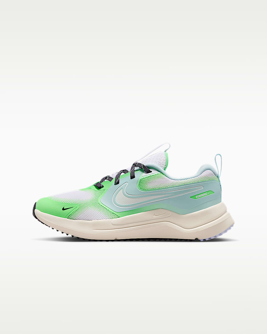 Nike Cosmic Runner 耐克宇宙一号大童公路跑步鞋 - 白色/珍珠灰/梦幻绿/白色