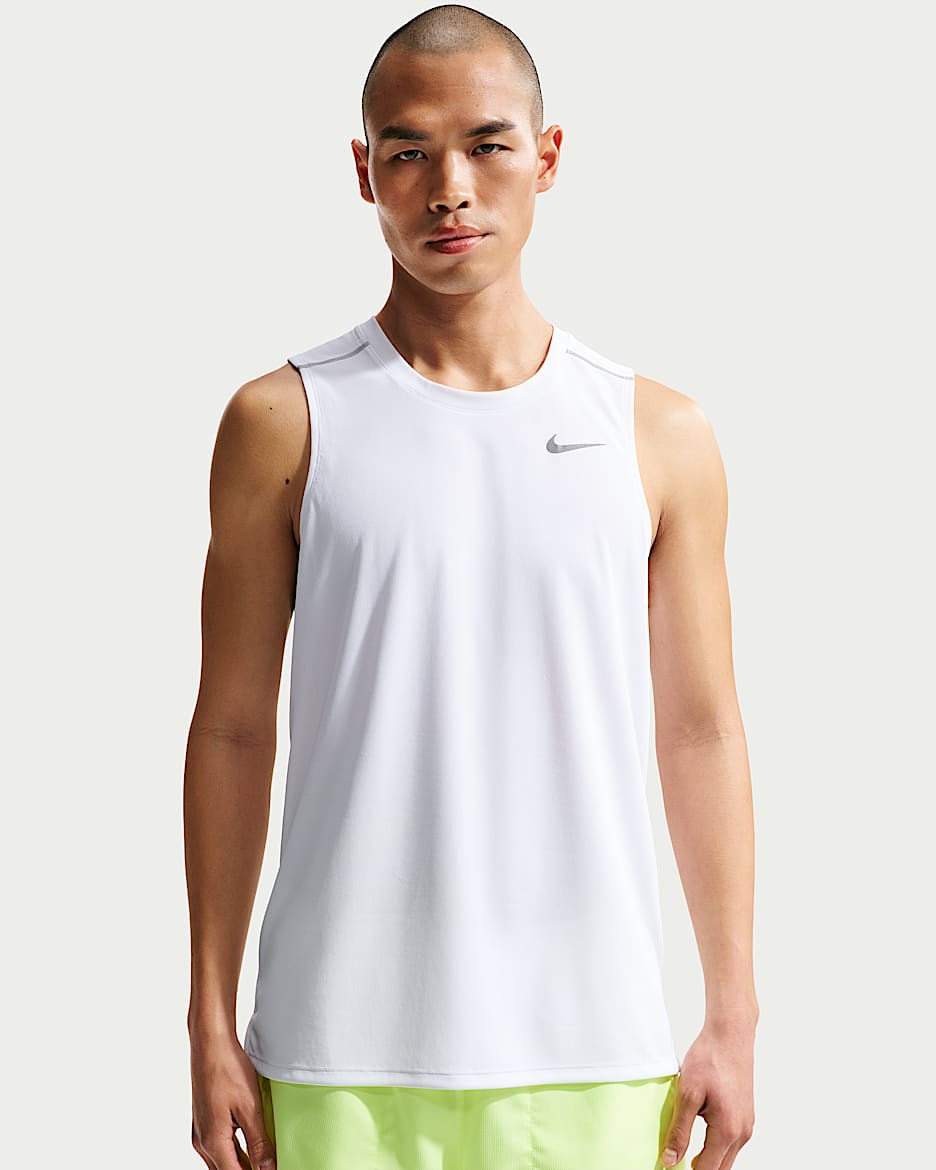 Nike Miler Dri-FIT 男子速干跑步背心 - 白色