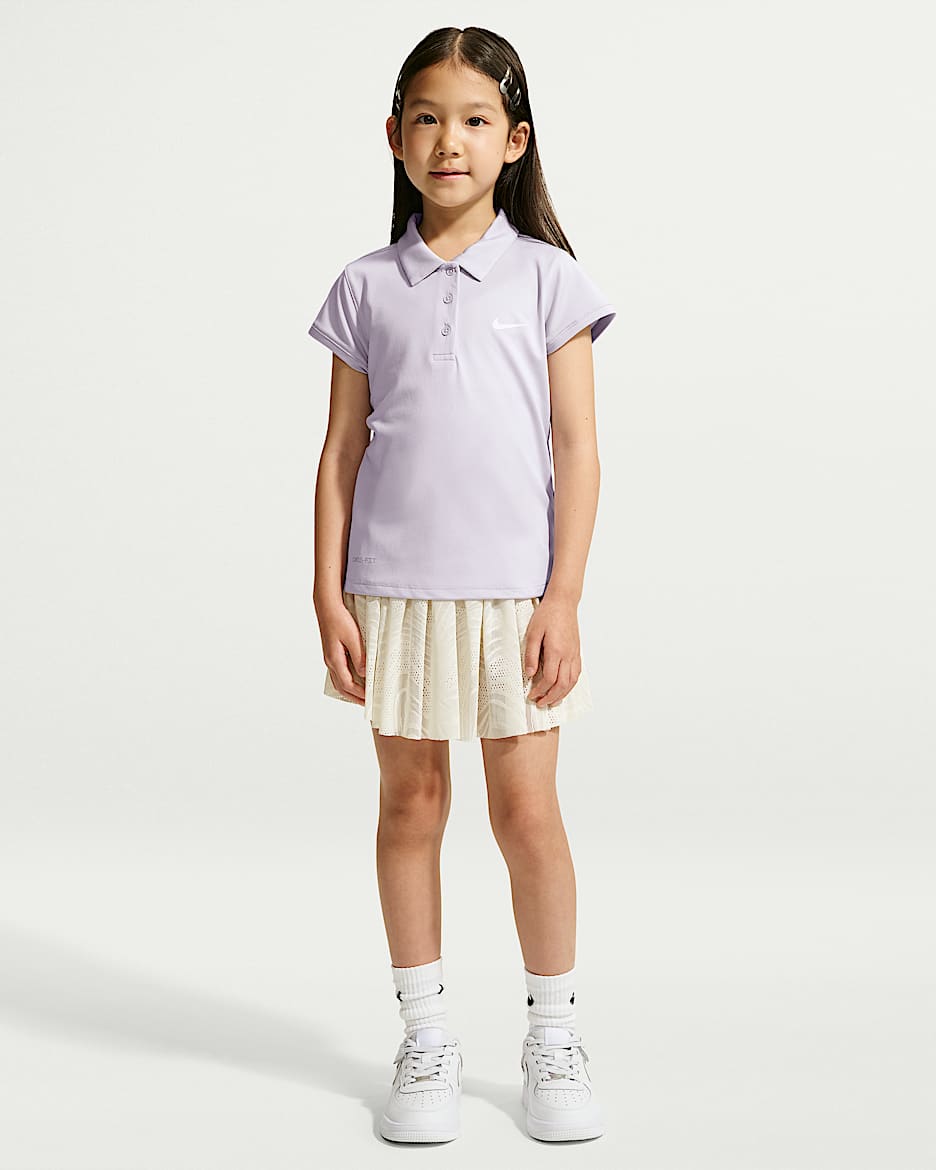 Nike 幼童提花网眼半身裙 - 帆白