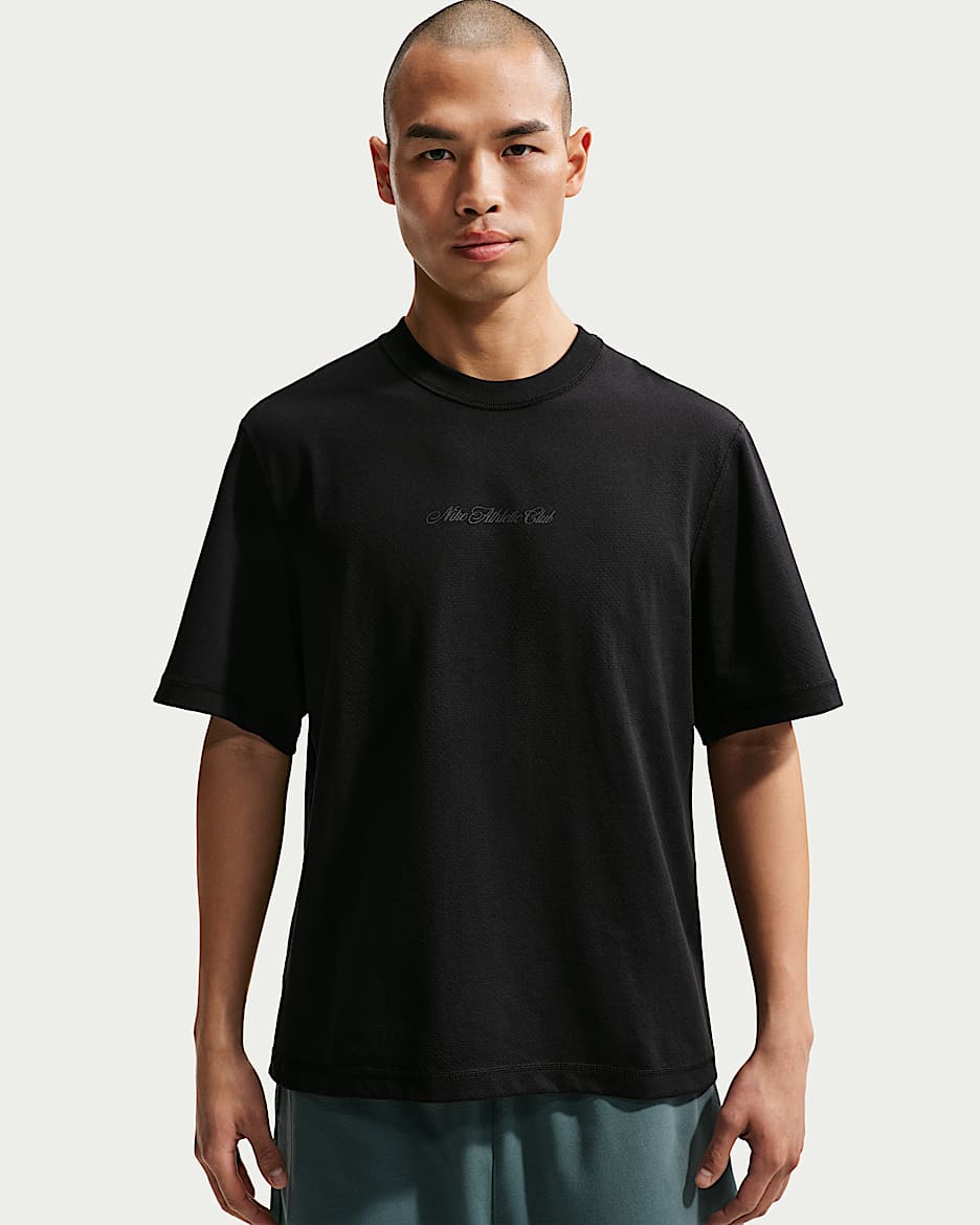 Nike Primary N.A.C. 男子速干训练T恤 - 黑/暗烟灰