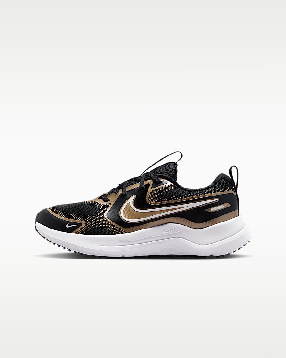 Nike Cosmic Runner SE 耐克宇宙一号大童运动鞋 - 黑/朦胧金/白色