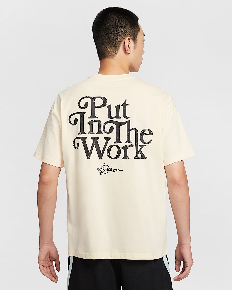 Sabrina "Put In Work" Nike Dri-FIT 萨布丽娜男子速干短袖篮球T恤 - 椰奶色