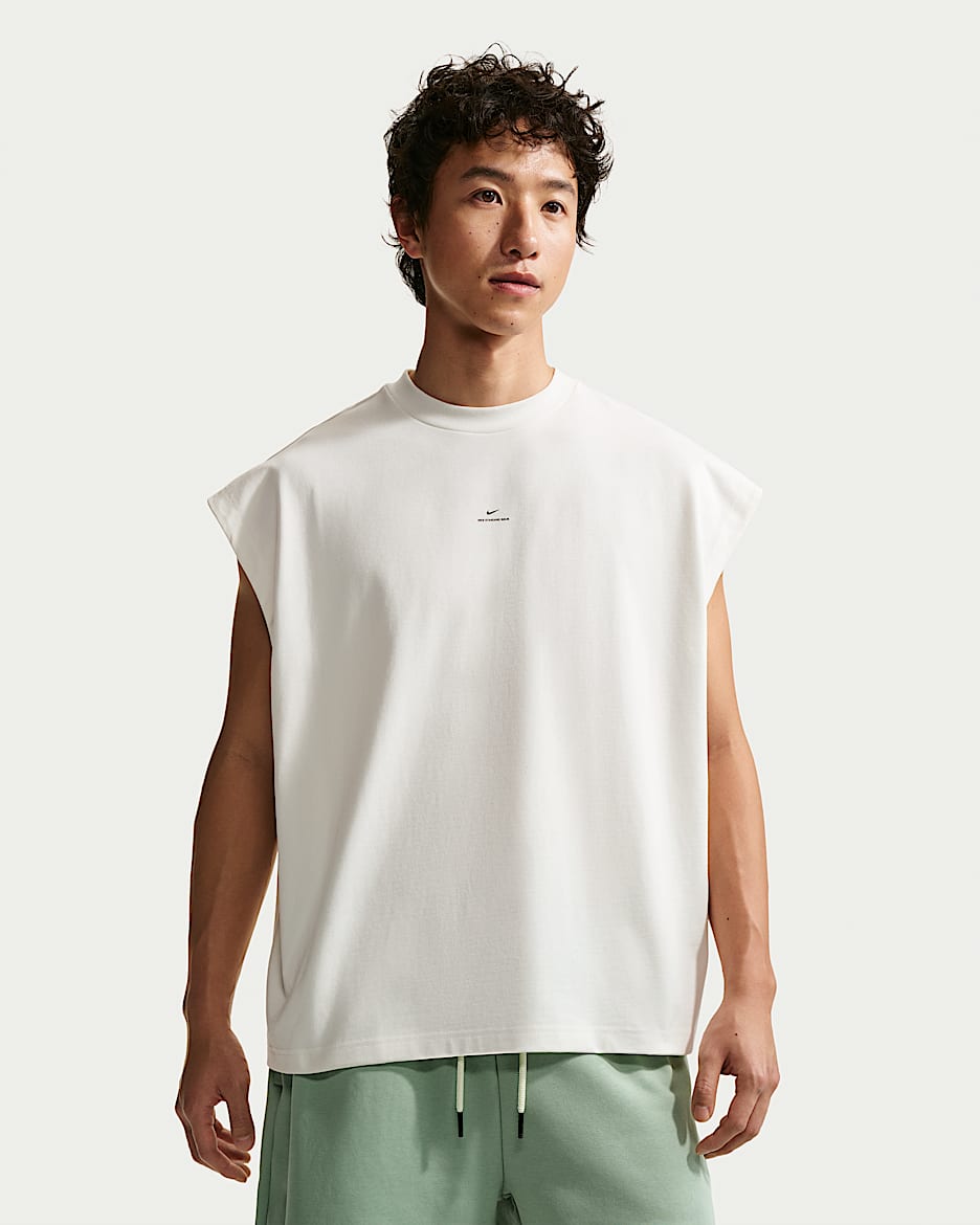 Nike Standard Issue Dri-FIT 耐克篮球小标系列男子速干无袖上衣 - 帆白/黑