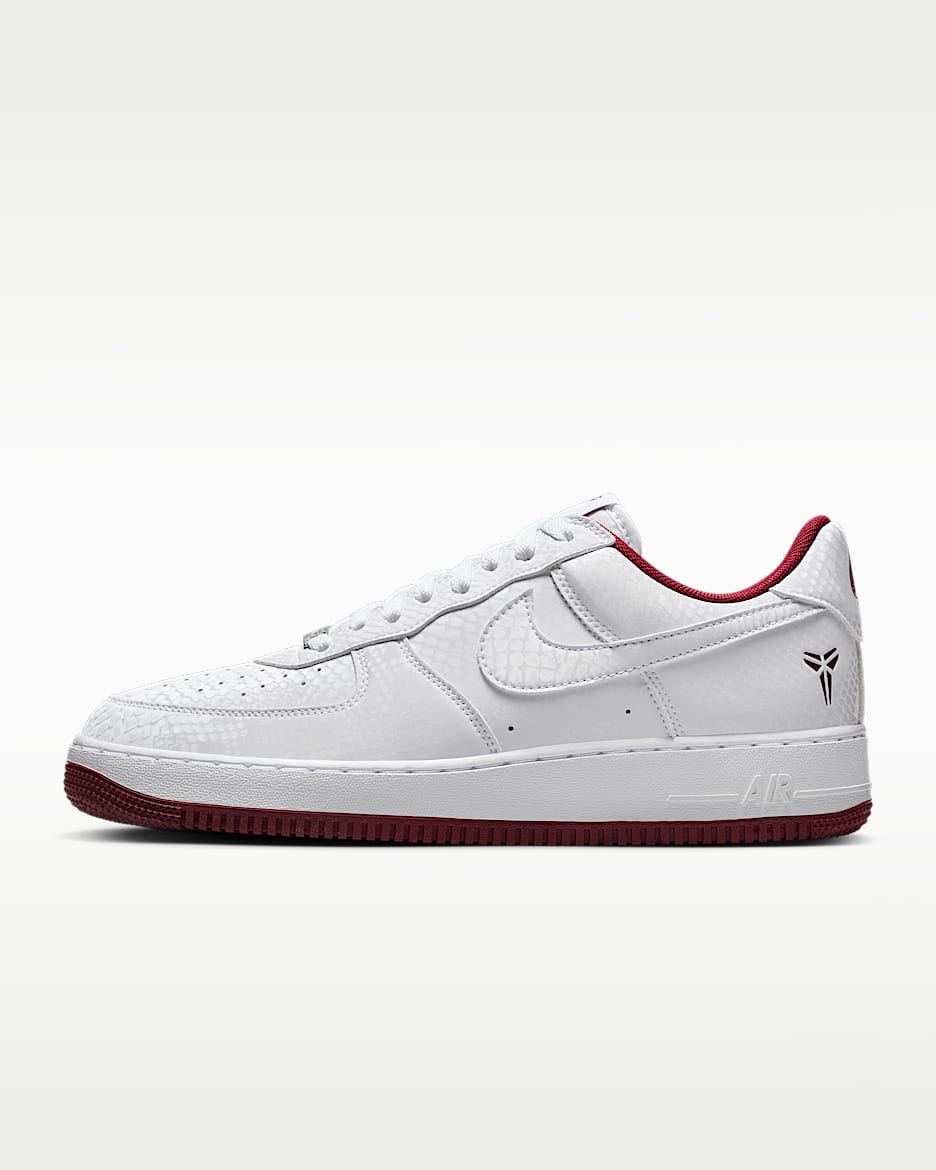 Kobe Air Force 1 Low 科比男子空军一号运动鞋 - 白色/队红