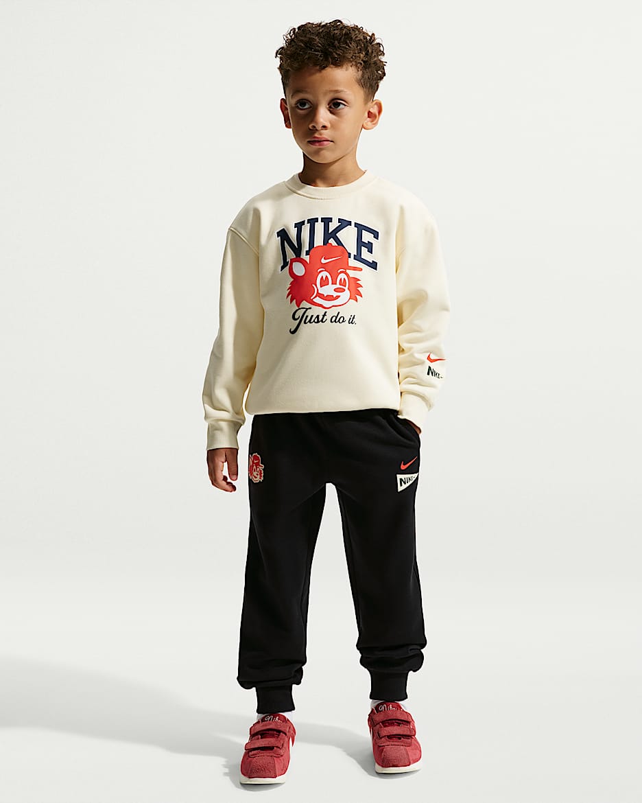 Nike 幼童柔软加绒长裤 - 黑