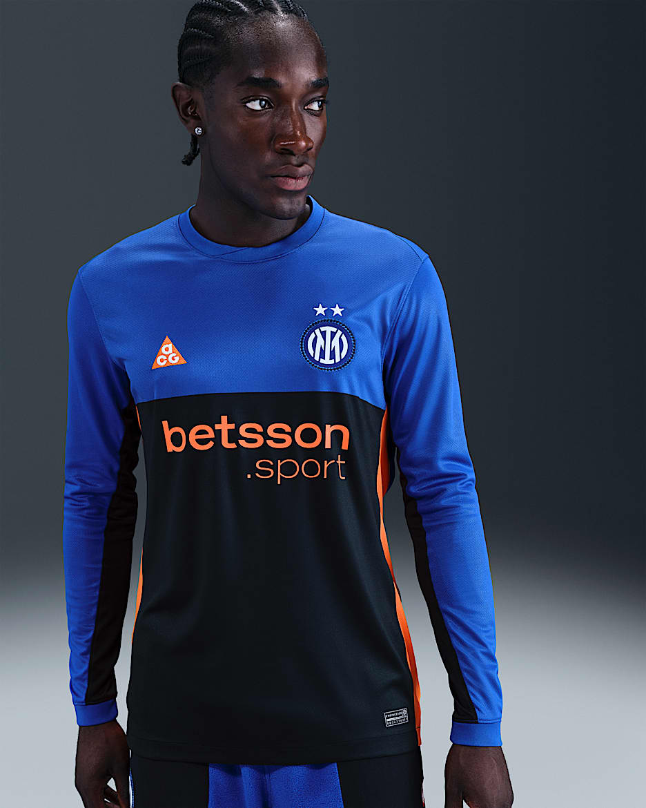 2026 赛季国际米兰 x ACG SE 球迷版 Nike Dri-FIT 男子速干长袖足球球衣 - 超蓝/黑/安全橙