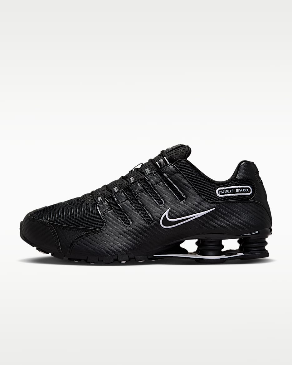 Nike Shox NZ 男子气柱运动鞋 - 黑/白色/黑