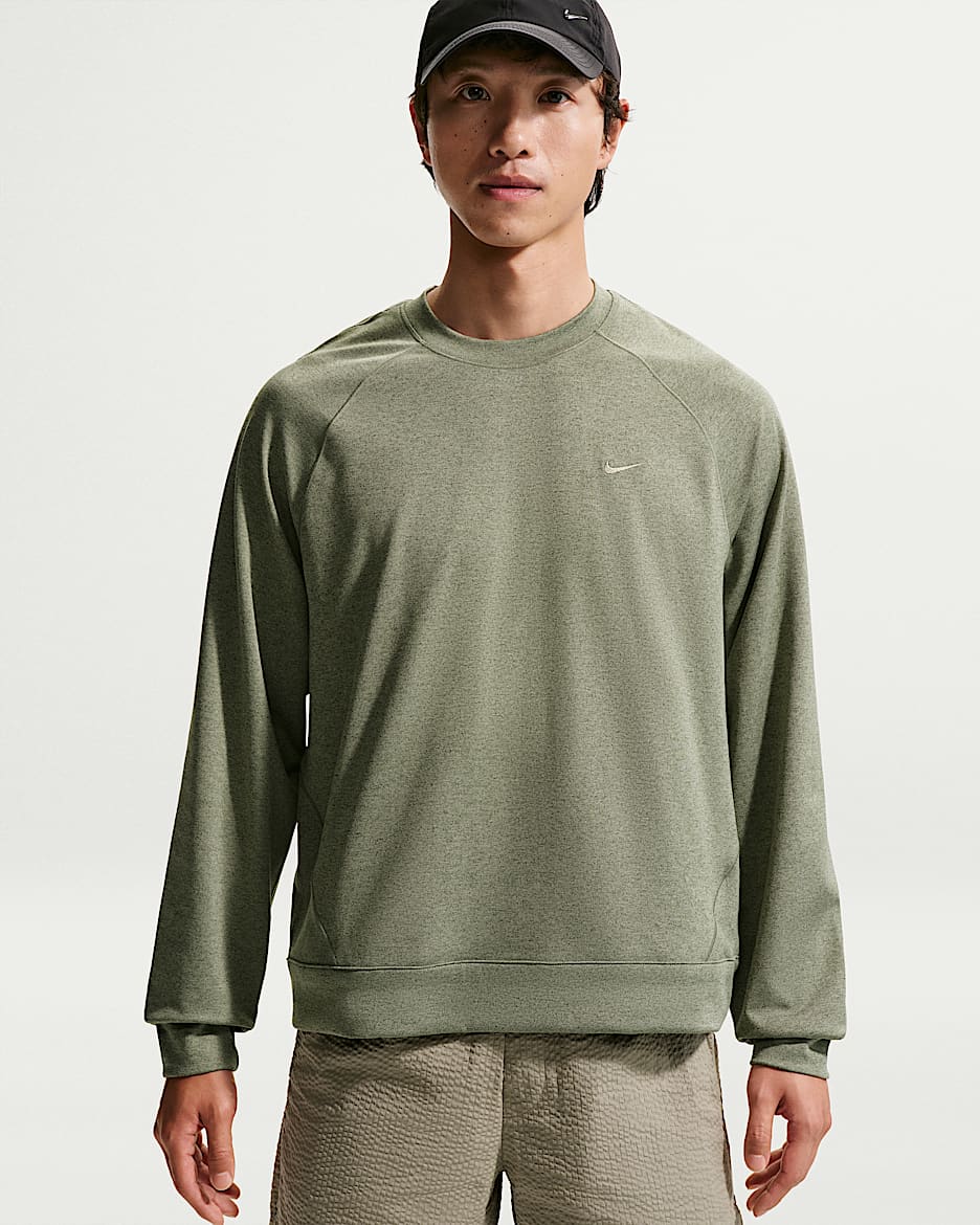 Nike Primary NanoKnit Dri-FIT 男子防晒速干百搭长袖上衣 - 浅军绿/中橄榄绿/调色/浅军绿