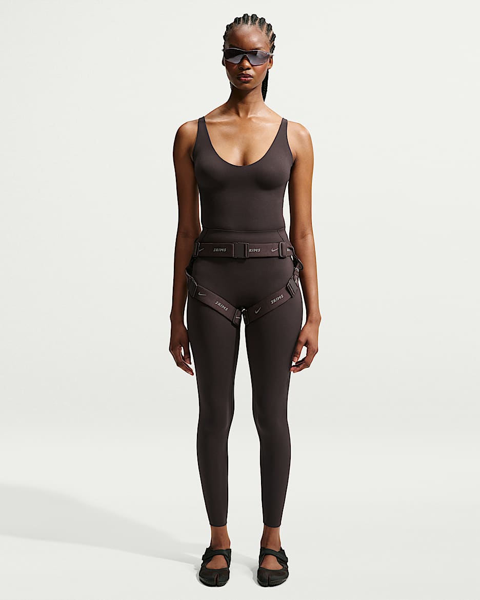 NikeSKIMS Studio Stretch 女子速干紧身裤 - NSKM Dark Roast/NSKM Dark Roast