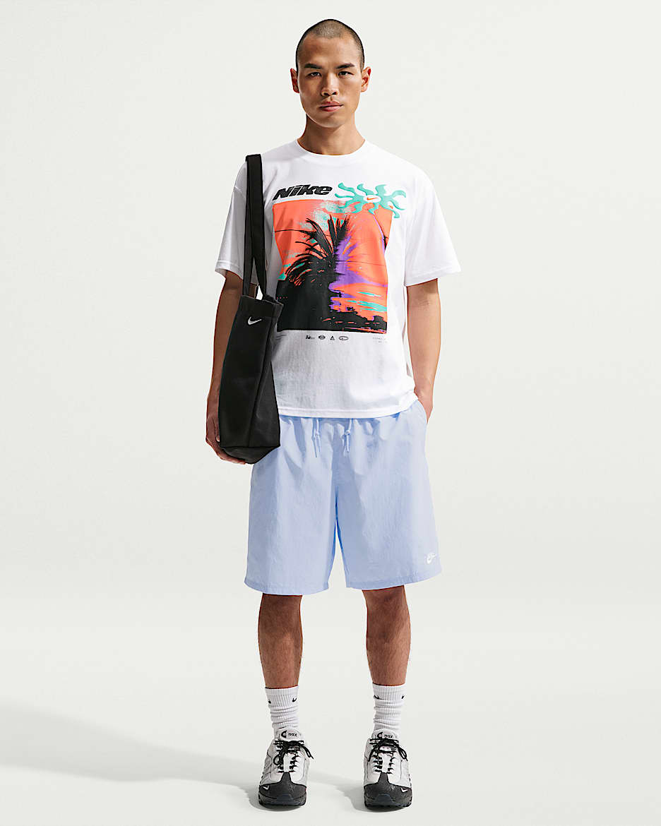 Nike Sportswear Club 男子运动短裤 - 氢蓝/白色