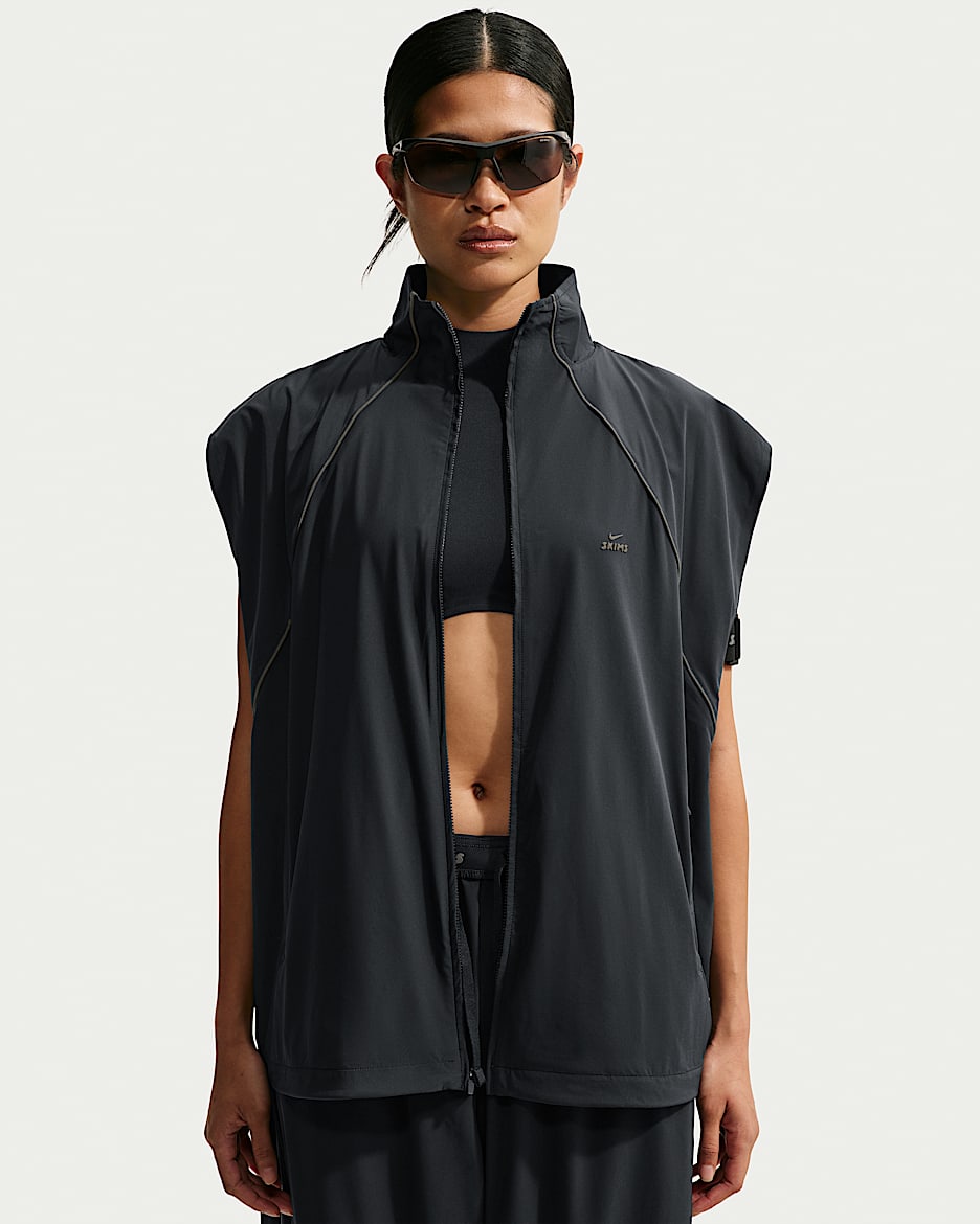 NikeSKIMS Stretch Nylon 女子 Oversize 风速干马甲 - NSKM Obsidian/橄榄灰/橄榄灰