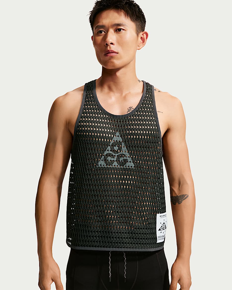 ACG Radical AirFlow Dri-FIT 男子速干越野跑步背心洞洞衣 - 煤黑/冷灰