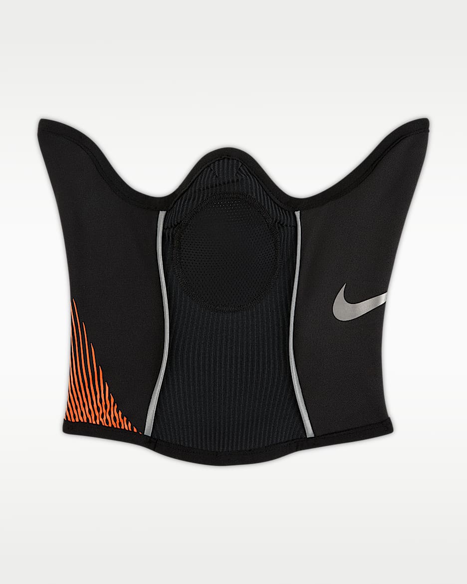 Nike Academy Dri-FIT 速干足球围脖 - 黑/橙红/金属银