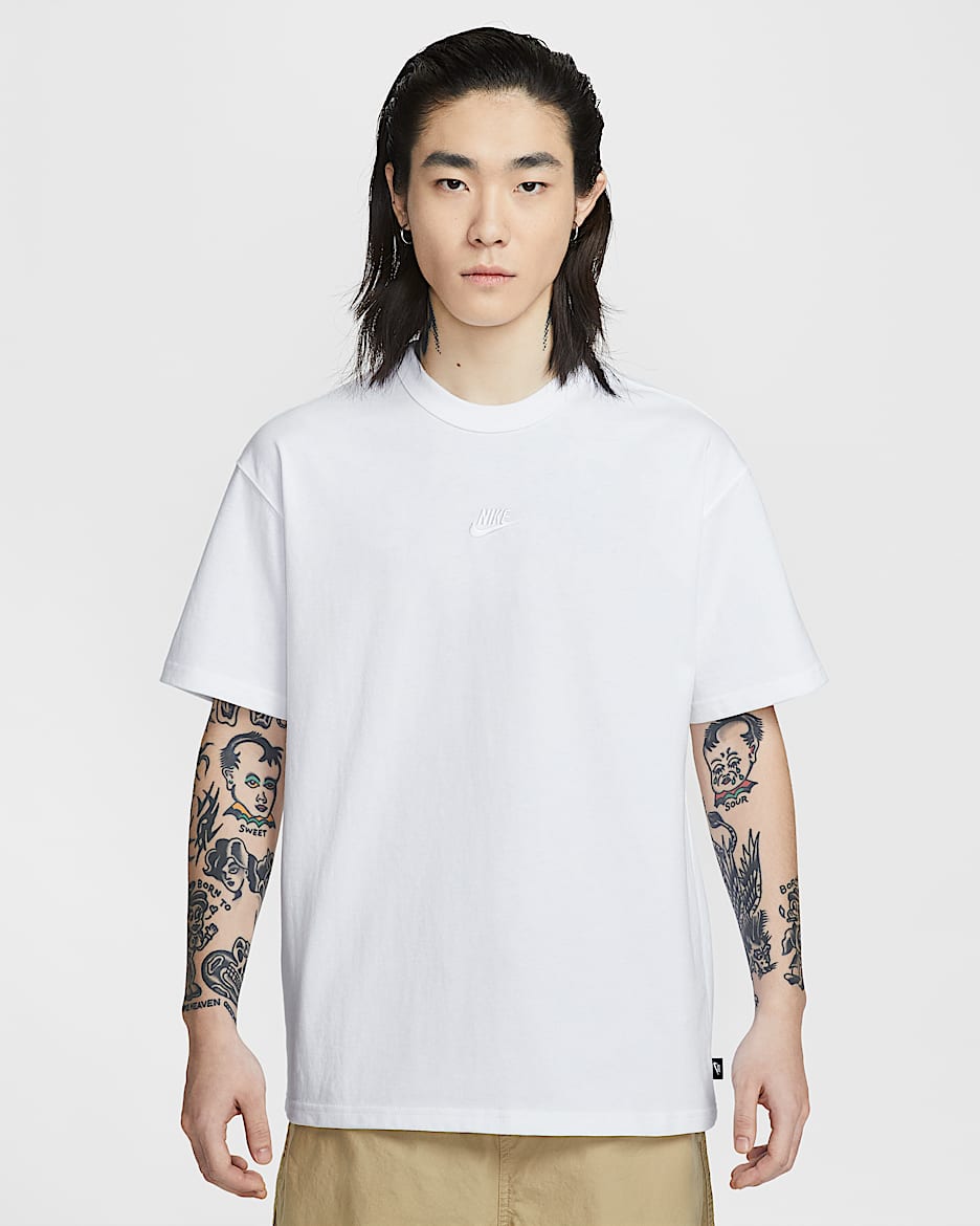 Nike Sportswear Premium Essentials 男子短袖T恤 - 白色