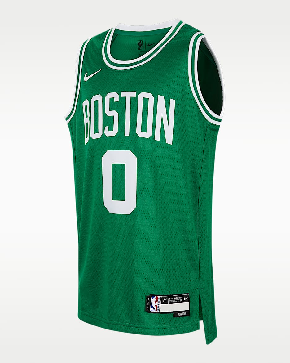 波士顿凯尔特人队杰森·塔图姆 (Jayson Tatum) Icon Edition Nike NBA Swingman Jersey 大童（男孩）速干球衣 - 苜蓿绿