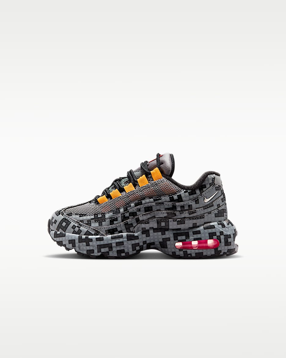 Nike Air Max 95 x LEGO® Collection 幼童运动鞋 - 烟灰/黑/大学金/金属银