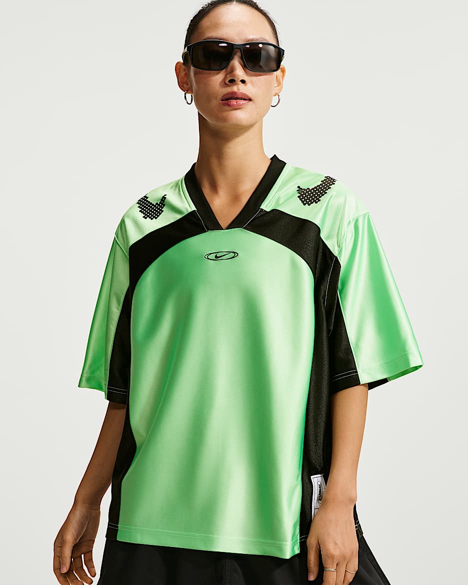 Nike Sportswear 女子 Oversize 风短袖球衣 - 梦幻绿/黑/黑/黑