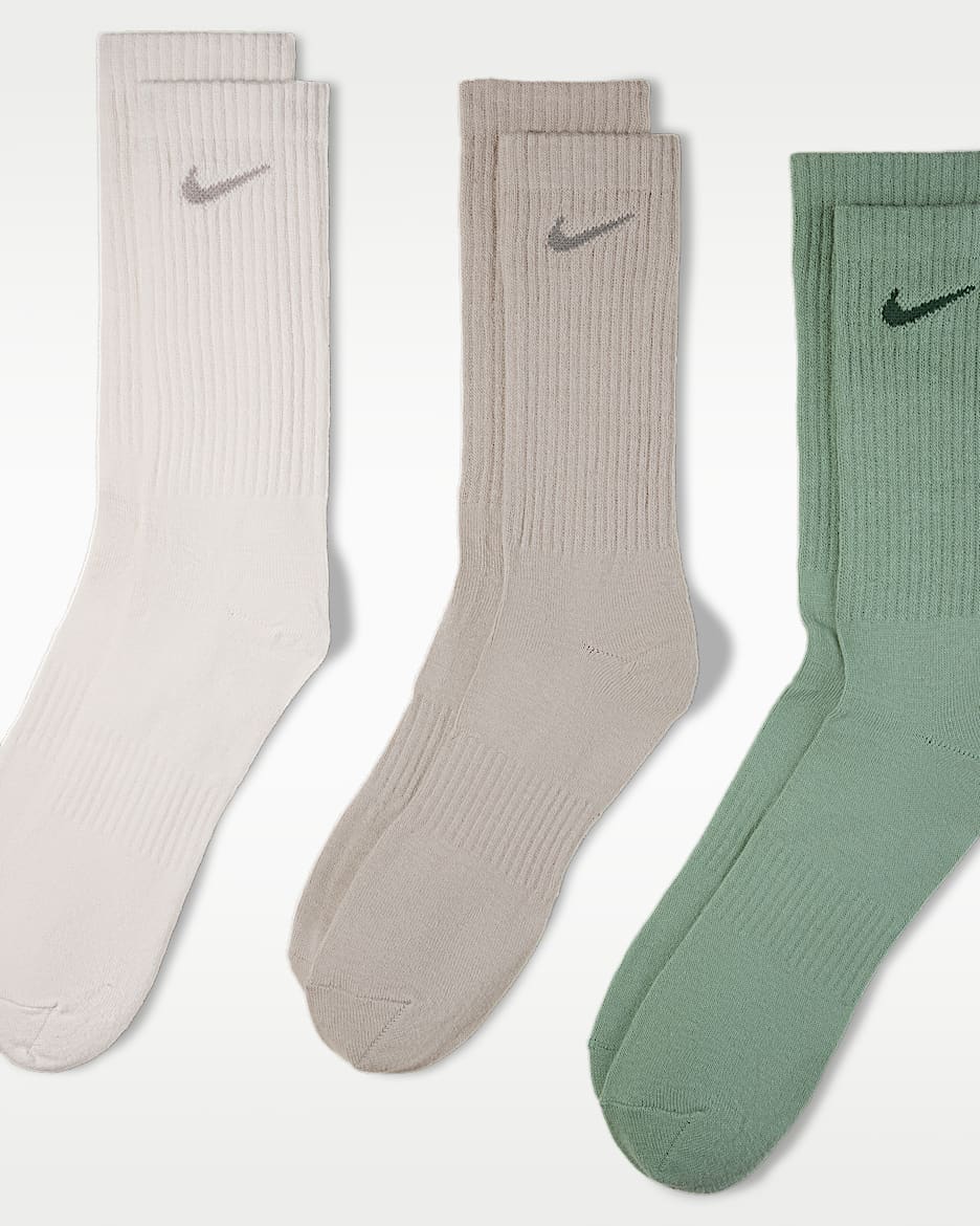 Nike Everyday Lightweight 速干中筒训练袜(3 双) - 多色