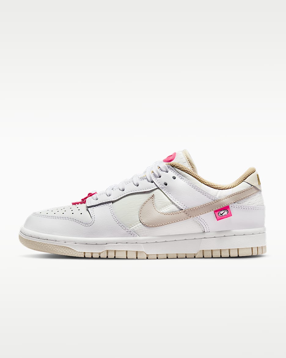 Nike Dunk Low 女子运动鞋 - 白色/山峰白/卡其/线灰