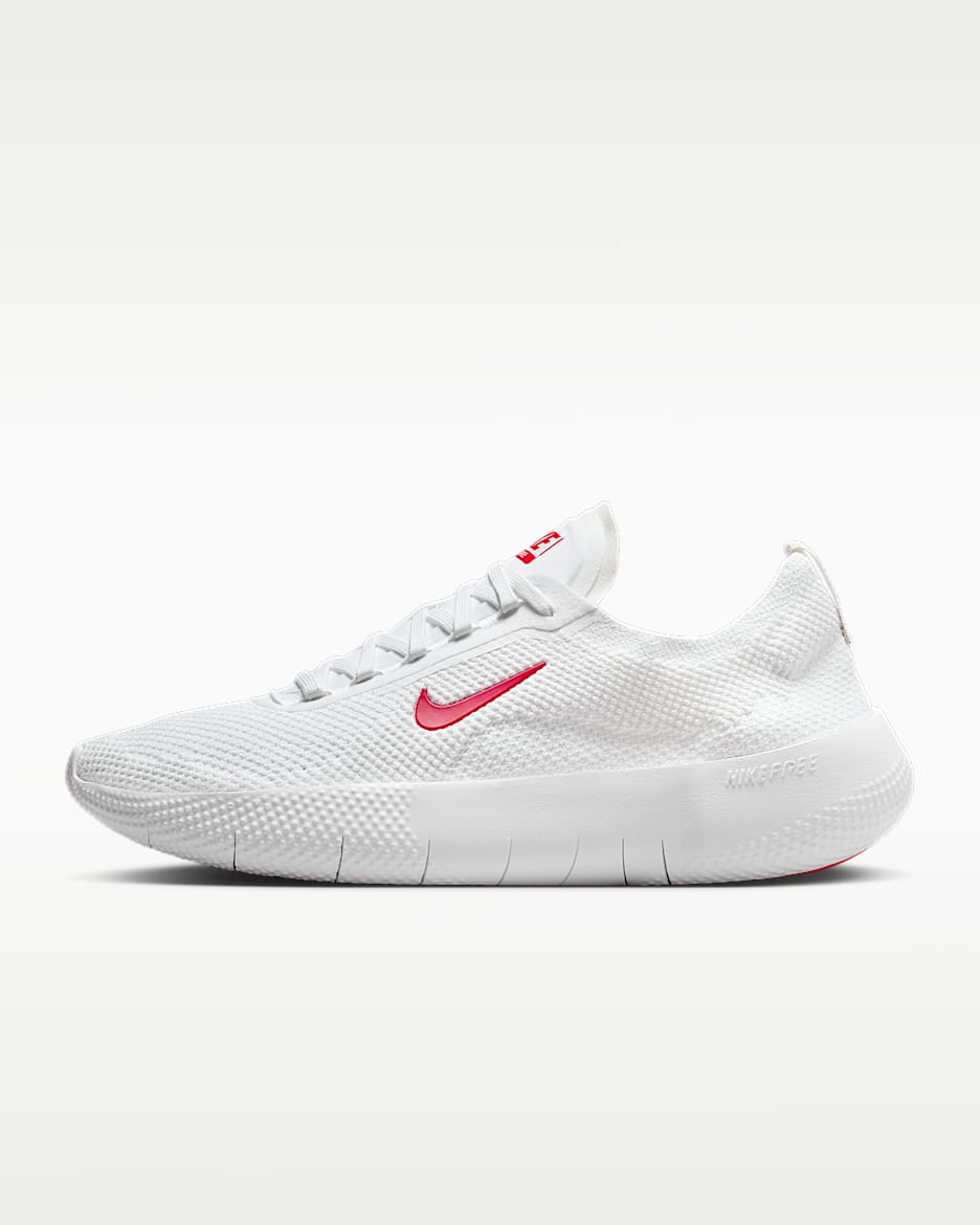 Nike Free 2025 男子训练鞋 - 白色/浅银灰/大学红