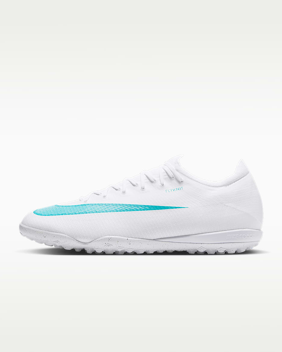 Nike Mercurial Vapor 17 Pro 耐克刺客系列男/女 TF 人造场地低帮足球鞋 - 白色/仙人掌绿
