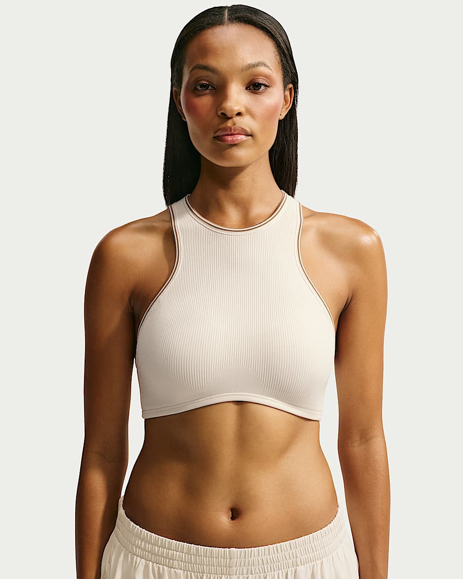 NikeSKIMS Ribbed 女子工字型后背运动内衣 - NSKM Actv Ivory/NSKM Resin/NSKM Actv Ivory