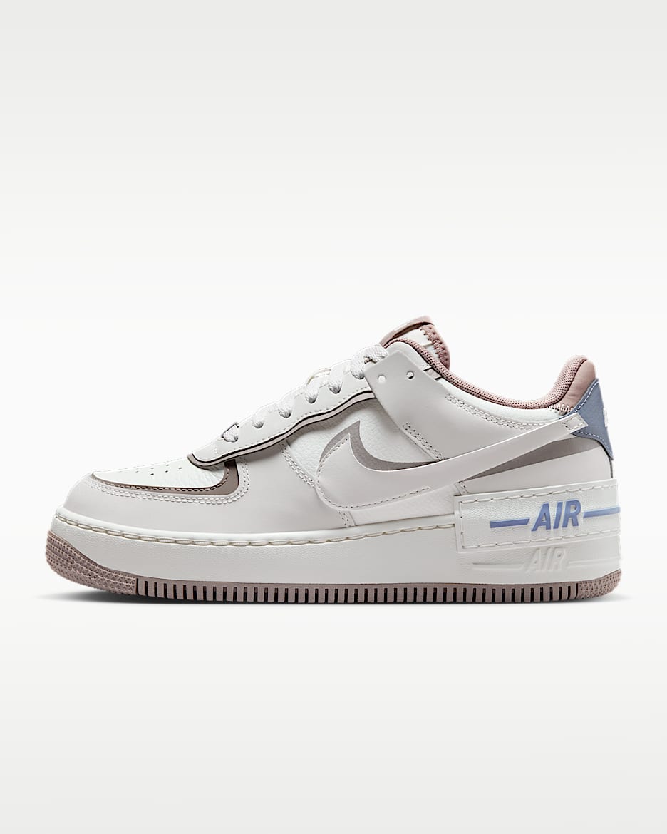 Air Force 1 Shadow 女子空军一号运动鞋 - 帆白/帆白/世界靛青/幻影灰白