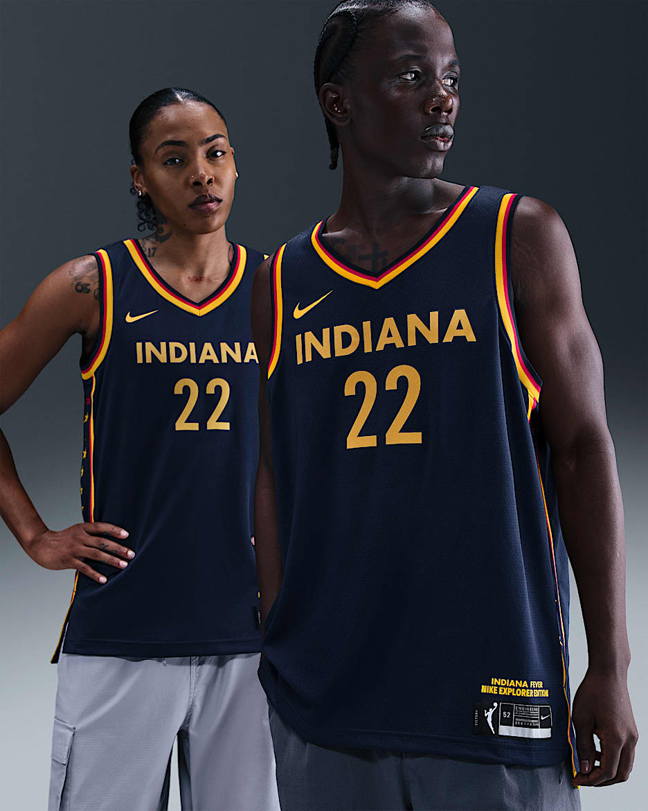 印第安纳狂热队 Explorer Edition Nike WNBA Victory Jersey Dri-FIT 速干科技女子球衣 - 大学深蓝